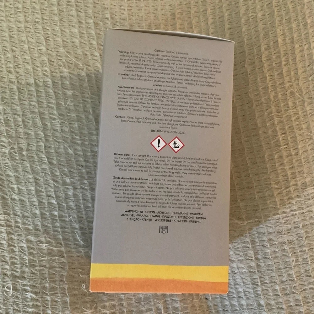 Neom Wellbeing Happiness Reed Diffuser Neroli Mimosa Lemon 100ml New In Box Frag